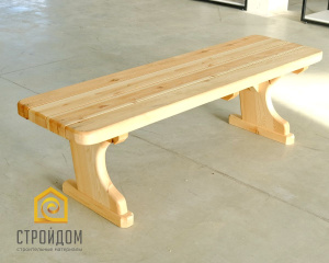 Лавка с щелями (клееные ножки, толстая доска) 1,35м