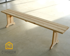 Лавка простая с щелями 0,33х2м