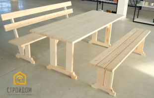 Лавка-диван простой с щелями 2м